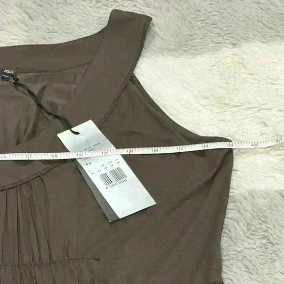 Marc Aurel Brown Midi Capsule Dress 12 Stretch Minimalist Casual Elevated Basic - Picture 7 of 17